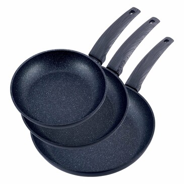 Набор сковород с антипригарным покрытием Black marble Kamille