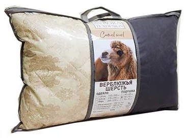 Подушка Верблюжья шерсть, тик (двухкамерная) Classic Plus Avrora Texdesign