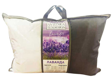 Подушка Лаванда, тик (двухкамерная) Classic Plus Avrora Texdesign