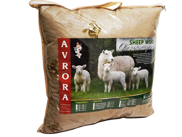 Подушка Овечья шерсть, тик Avrora Texdesign