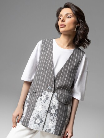 Жилет на подкладе Искусство переговоров Charuttimoda