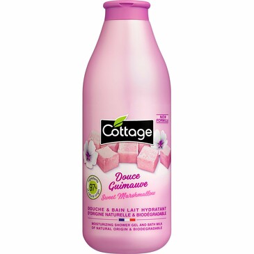 Гель для душа увлажняющий и пена для ванны 2 в 1 Зефир 750 мл Cottage