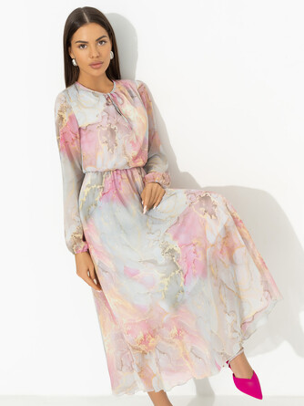 Платье приталенное на подкладе Летящие мнгновения Charuttimoda