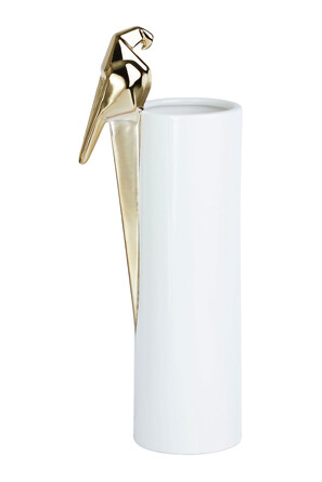 Ваза с попугаем 12х9х31см Glasar