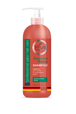 Шампунь Объем и сила для придания объема волосам 1000 мл EVI professional