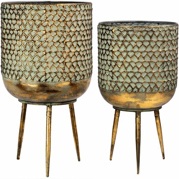 Кашпо на ножках Марокко (2 шт.) 24х24х46; 22х22х39 Glasar