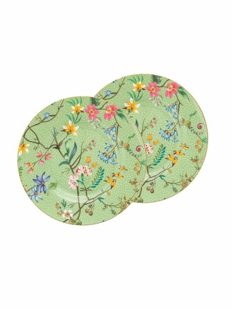 Набор блюдец (2 шт. по Ø12 см) Jolie Flowers Green Pip Studio