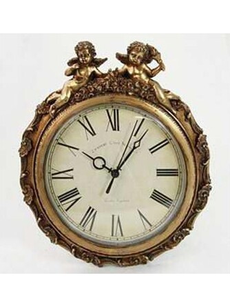 Часы настенные с ангелами, под старину 25x5х29см Glasar