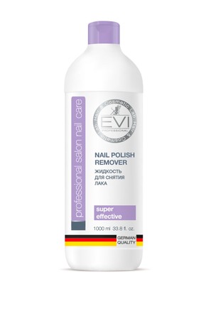 Жидкость для снятия лака с ацетоном 1000 мл EVI professional