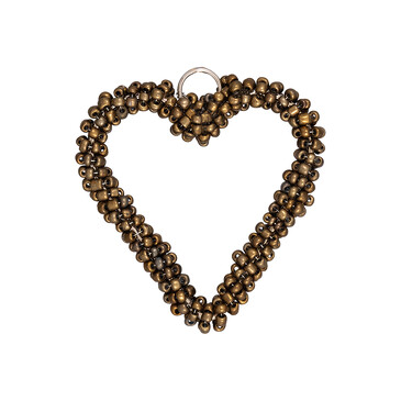 Елочная игрушка Heart Bead antique small Greengate