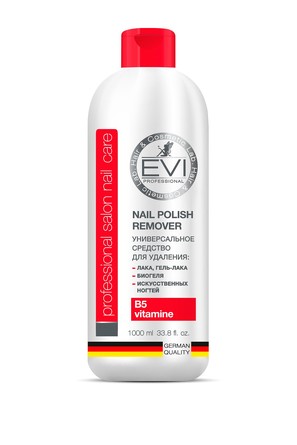 Средство для снятия всех видов лака (лака, гель-лака, биогеля, искусственных ногтей) Универсальное 1000 мл EVI professional