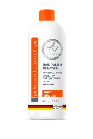 Средство для удаления лака и гель-лака 500 мл EVI professional