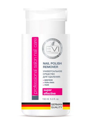 Средство для снятия биогеля, геля, гель-лака с помпой-дозатором 150 мл EVI professional