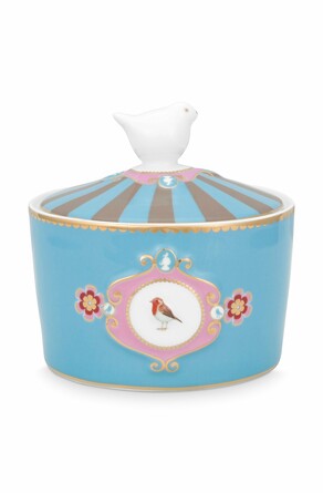 Сахарница Love Birds Medallion Blue-Khaki, 300 мл Pip Studio
