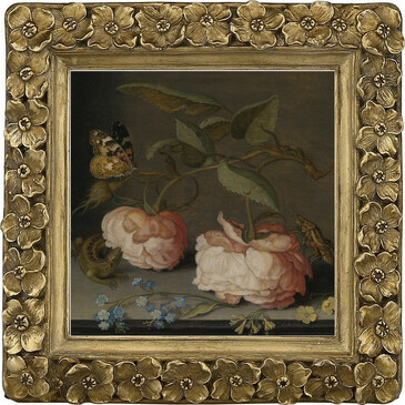 Картина в раме, масло 14x2x14см Glasar