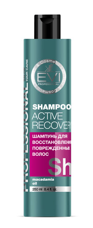 Шампунь Активное Восстановление для поврежденных волос 250 мл EVI professional