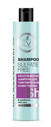 Шампунь без сульфатов для восстановления и питания окрашенных и мелированных волос 250 мл EVI professional