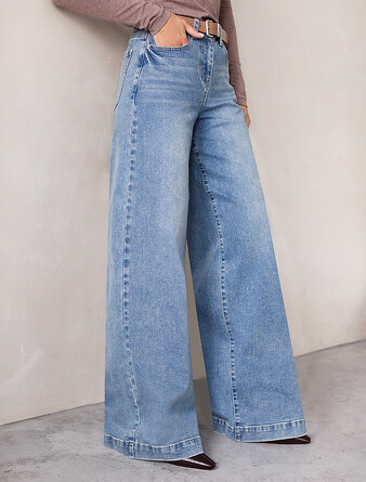 Джинсы трубы широкие Vilatte