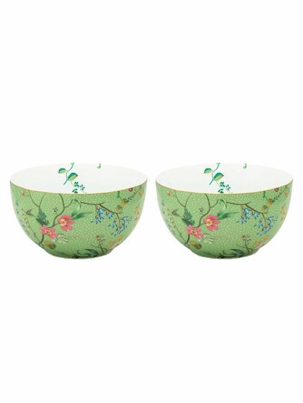 Набор пиал (2 шт. по Ø12 см) Jolie Flowers Green Pip Studio
