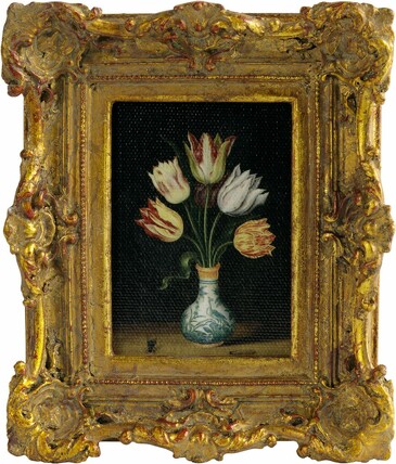 Картина в раме Цветы, масло, под старину 12x3x14см Glasar