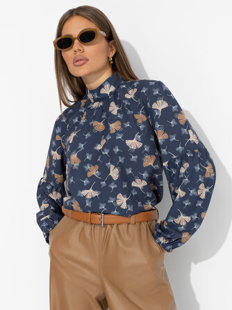 Блуза с акцентными рукавами Драма в деталях Charuttimoda