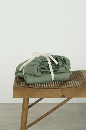 Простыня на резинке из хлопка Linen Texture