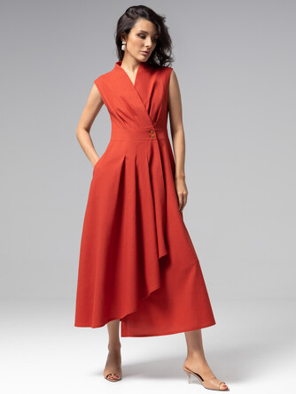 Платье с драпировкой и карманами Секреты утонченности Charuttimoda