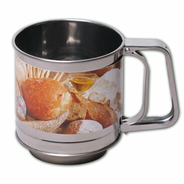 Кружка-сито для просеивания муки с двойным ситовым дном 10х10,5 см Kamille