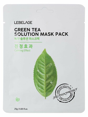 Маска тканевая green tea solution mask Lebelage