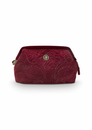 Косметичка маленькая Velvet Quiltey Days Red, 19x12x8,5 см Pip Studio