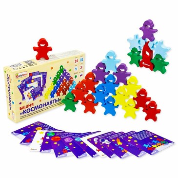 Игра настольная Башня Космонавты, 22,5x13,5x5 см Alatoys
