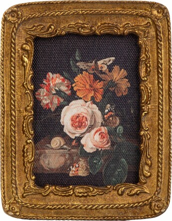 Картина настольно-настенная Цветы, масло 9х2х12см Glasar