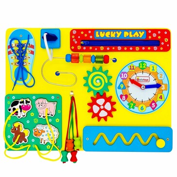 Игра развивающая Бизиборд Lucky Play, 40x30x3,5 см Alatoys