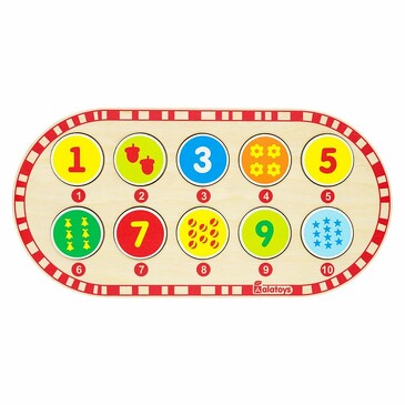 Игра развивающая Пазлы Цифры, 30x15x1,5 см Alatoys
