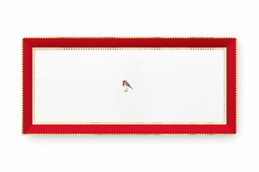 Блюдо для торта прямоугольное Love Birds Red-Pink 33,3х15,5 см Pip Studio