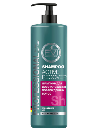 Шампунь Активное Восстановление для поврежденных волос 1000 мл EVI professional