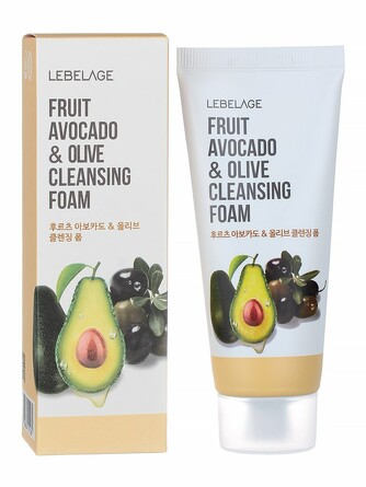Пенка для лица очищающая с экстрактами авокадо и оливы fruit avocado&olive cleansing foam 100 мл Lebelage