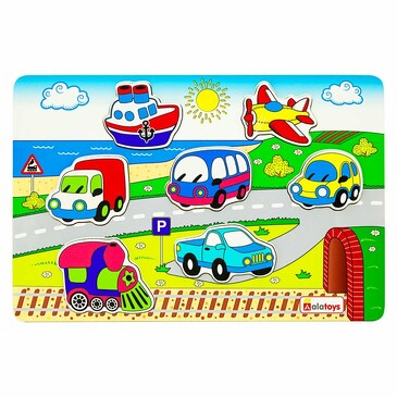 Игра развивающая Пазл Транспорт, 30x20x1,5 см Alatoys