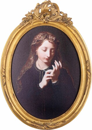 Картина настенная Девушка, под старину, масло 37х7х52см Glasar