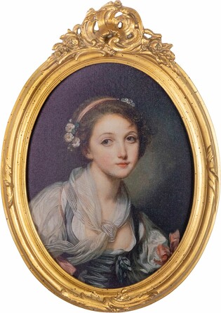 Картина настенная Девушка, под старину, масло 37х7х52см Glasar