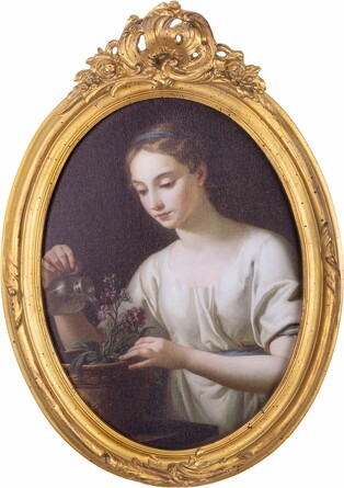 Картина настенная Девушка, под старину, масло 37х7х52см Glasar