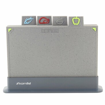 Набор разделочных досок на подставке (4 доски, подставка)  Kamille