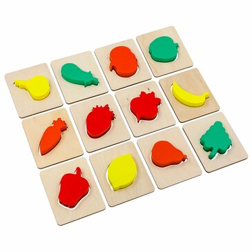 Игра развивающая Сортер Овощи-фрукты, 22,5x13,5x4 см Alatoys