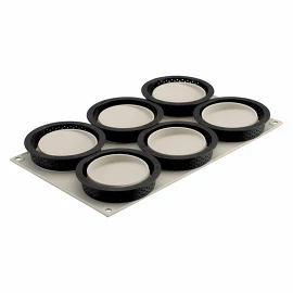 Набор форм для приготовления пирожных (6 шт.) Mini Tarte Glam 33,7х18,1х3,4 см Silikomart